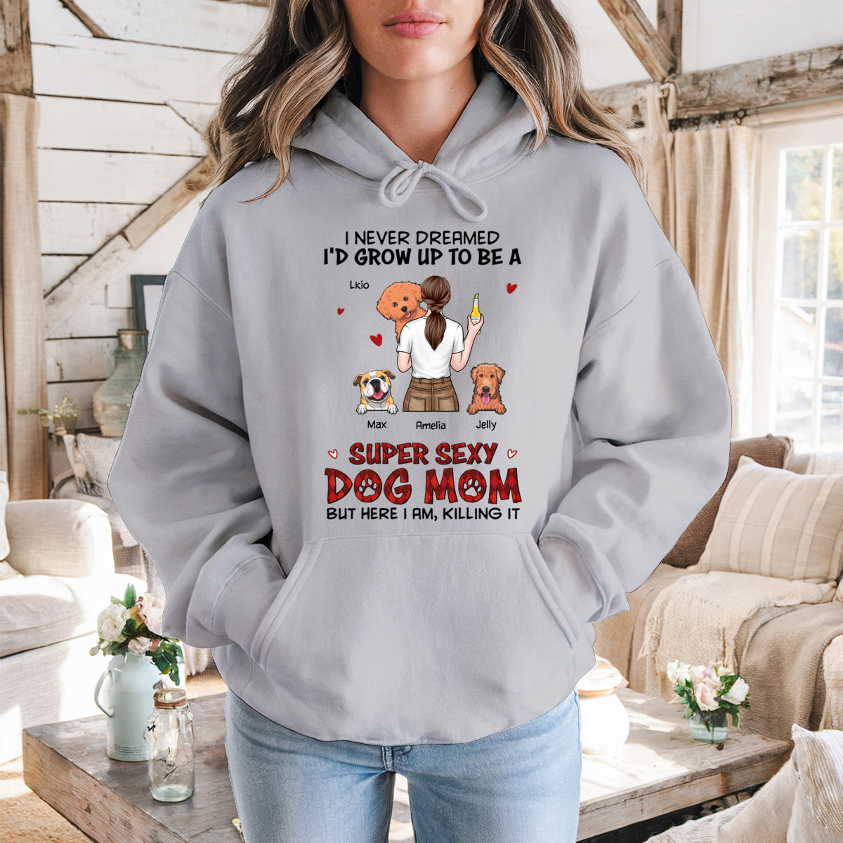 I'm A Super Sexy Dog Mom - Dog Personalized Custom Hoodie - Gift For Pet Owners, Pet Lovers