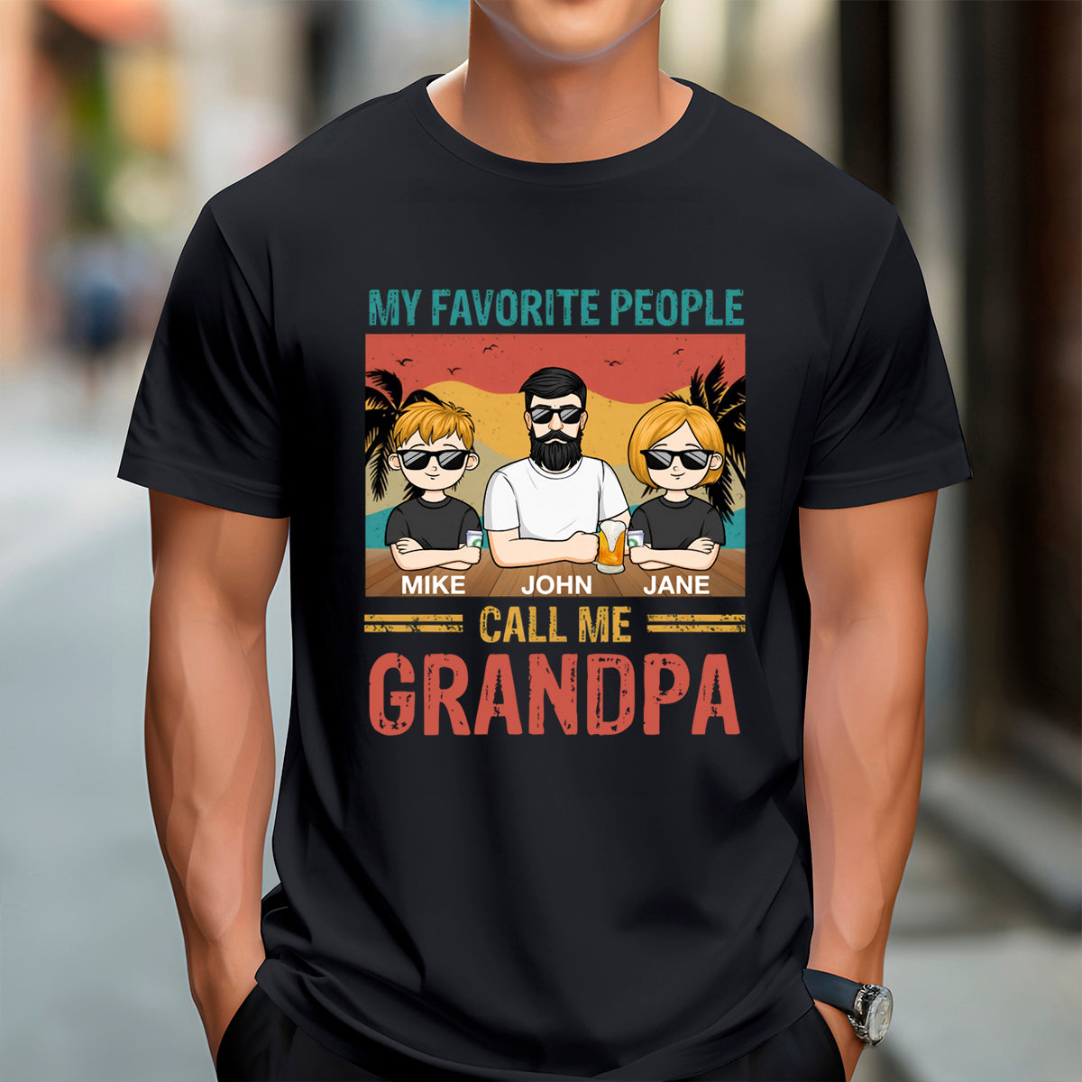I Have A Hero I Call Him Grandpa - Family Personalized Custom T-shirt - Birthday Gift For Grandpa, Dad