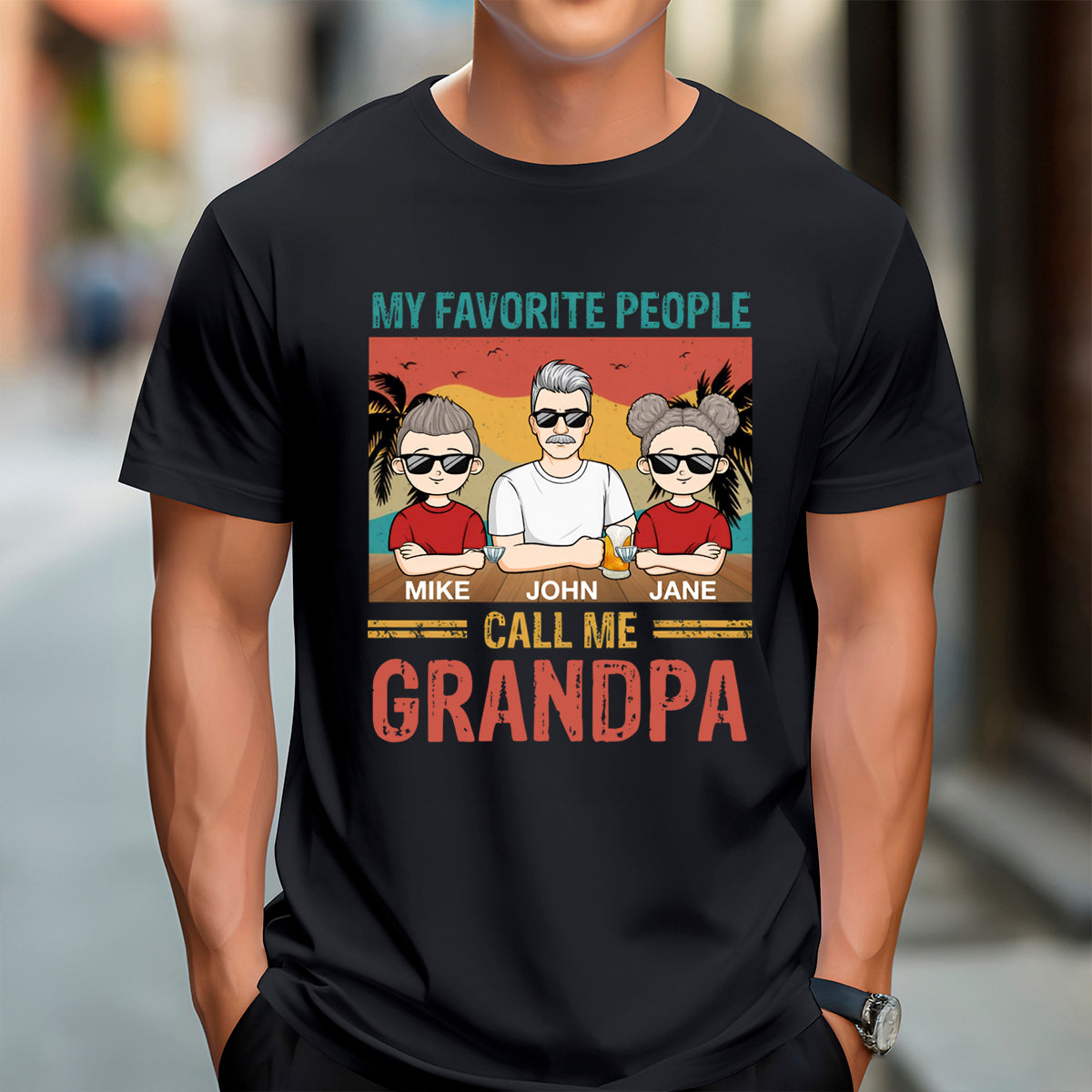 I Have A Hero I Call Him Grandpa - Family Personalized Custom T-shirt - Birthday Gift For Grandpa, Dad