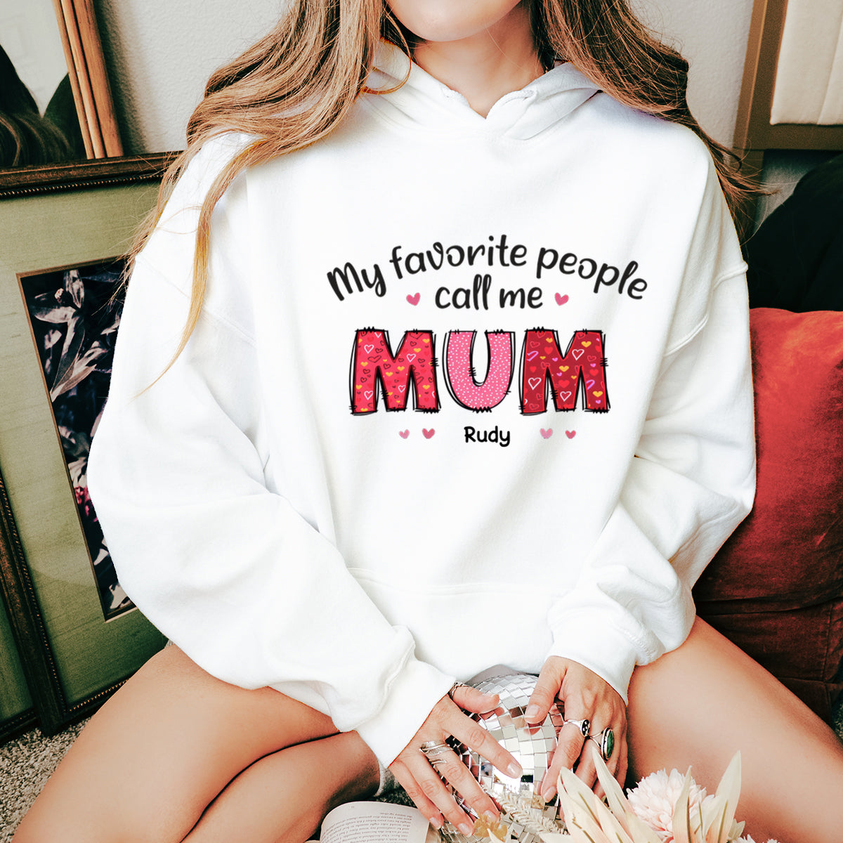 My Favorite People Call Me Grandma - Family Personalized Custom Hoodie- Gift For Mom, Grandma