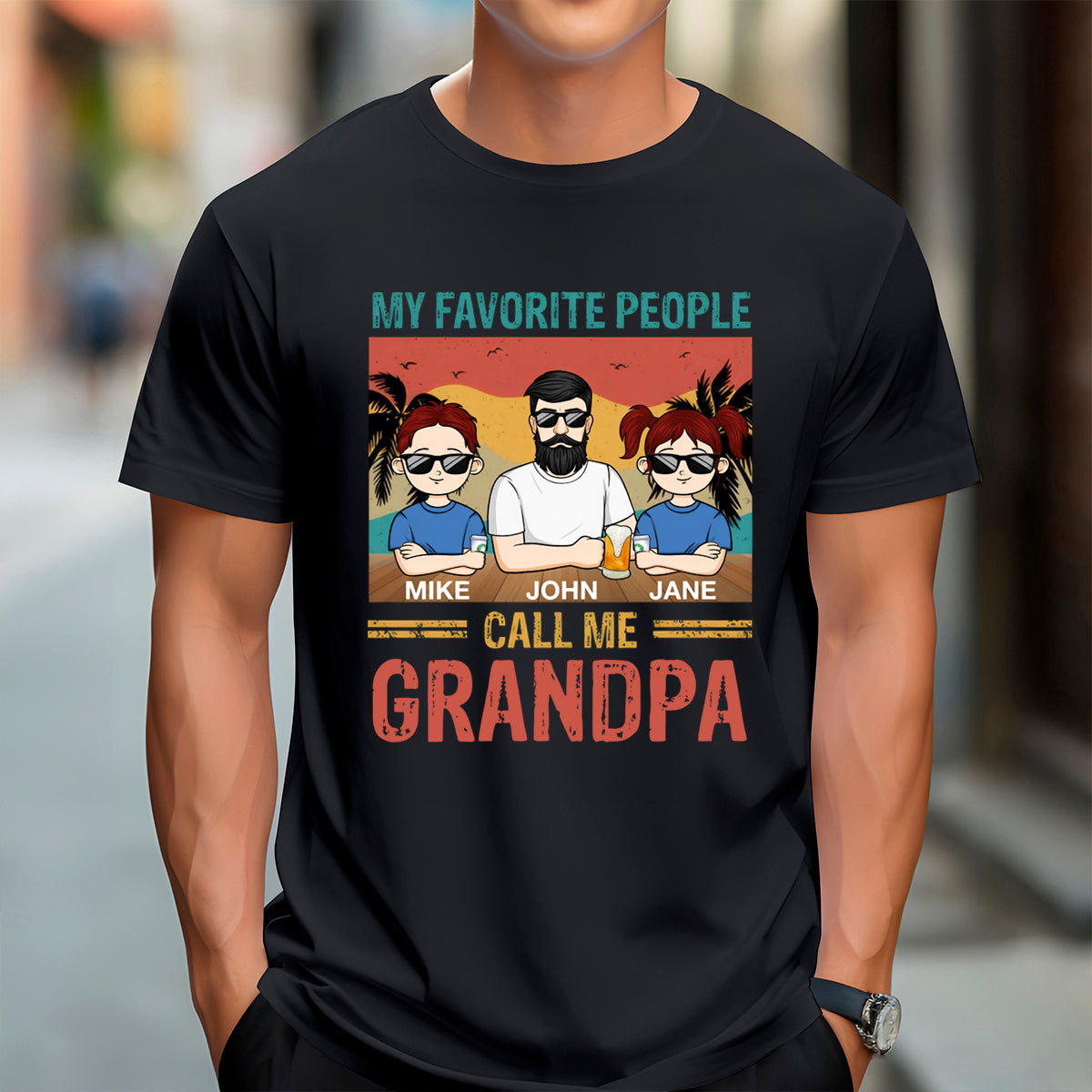 I Have A Hero I Call Him Grandpa - Family Personalized Custom T-shirt - Birthday Gift For Grandpa, Dad