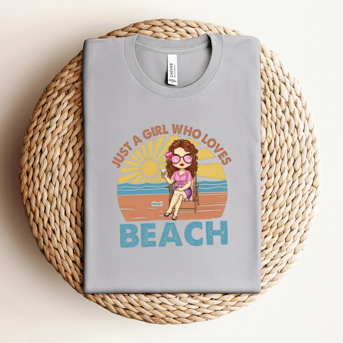 Just A Girl Who Loves Beach - Personalized T-shirt - Gift For Bestie