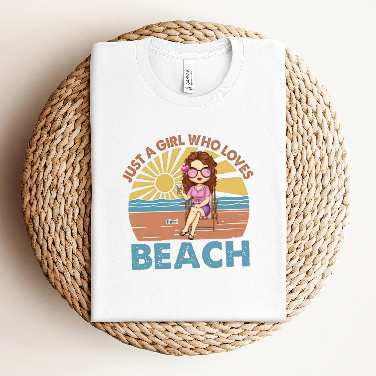 Just A Girl Who Loves Beach - Personalized T-shirt - Gift For Bestie
