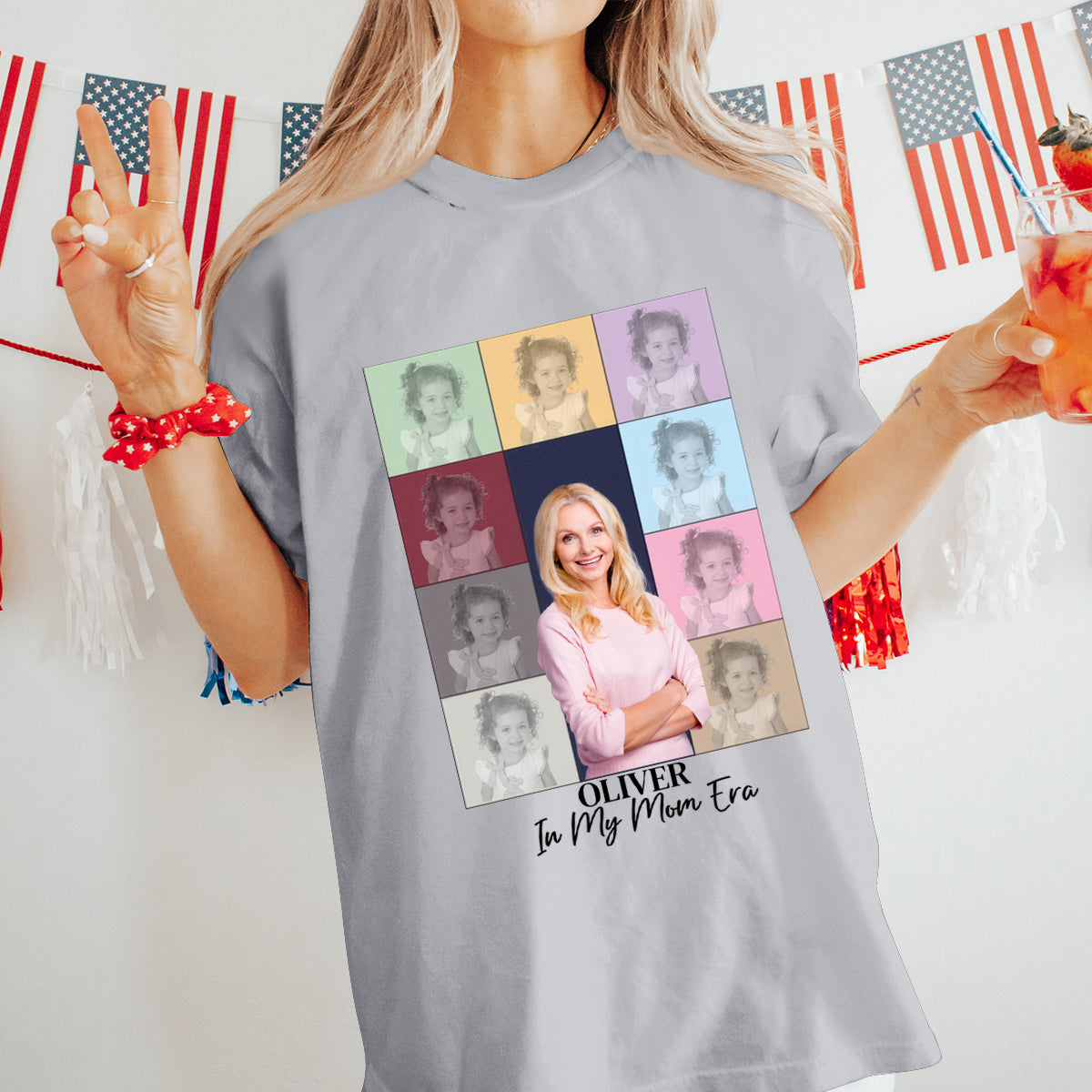 Custom Photo In My Mom Era - Family Personalized Custom T-shirt - Gift For Mom, Grandma