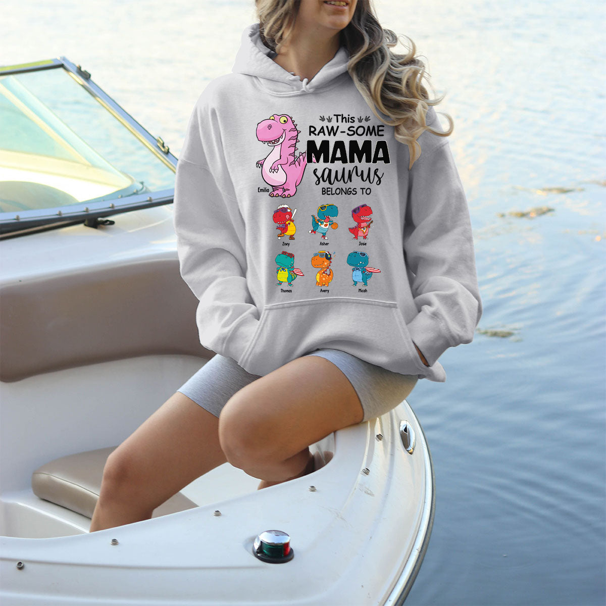 This Rawsome Nanasaurus Belongs To These Kids - Personalized Hoodie - Gift For Mom, Grandma, Kids