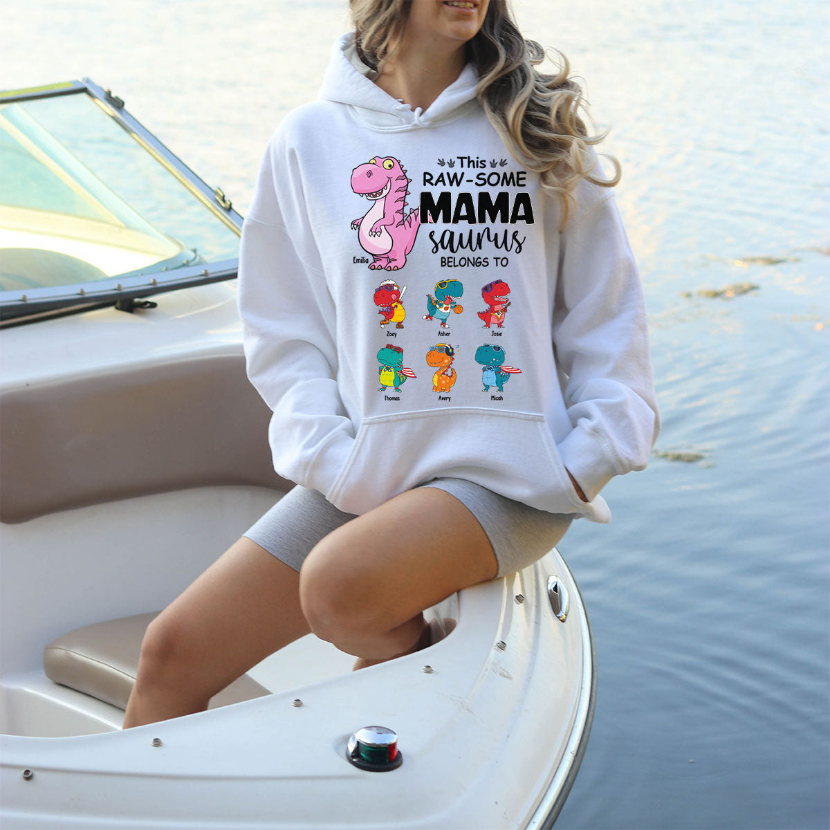 This Rawsome Nanasaurus Belongs To These Kids - Personalized Hoodie - Gift For Mom, Grandma, Kids