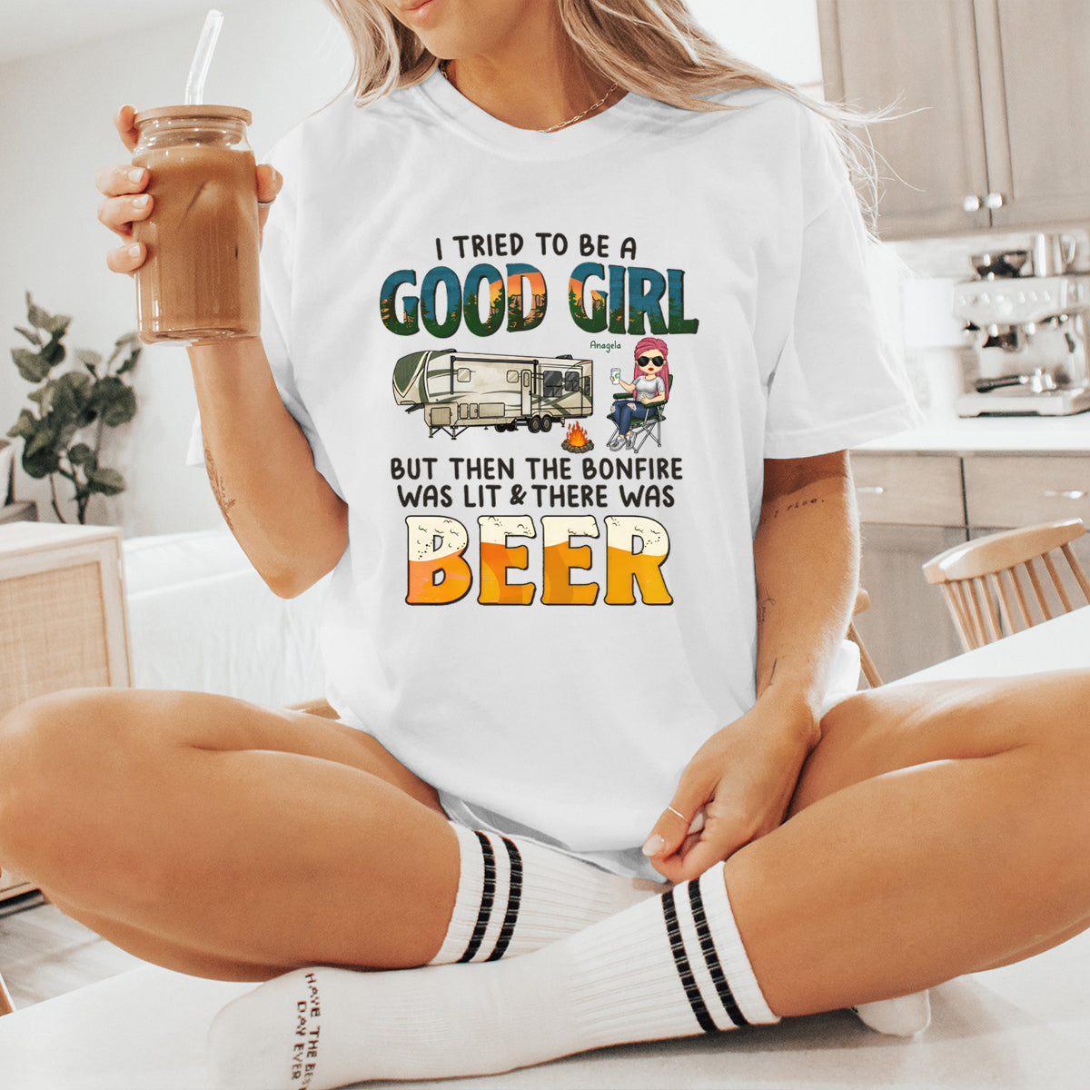 But Then There Was Beer - Personalized T-shirt - Gift For Bestie, Gift For Camping Lovers