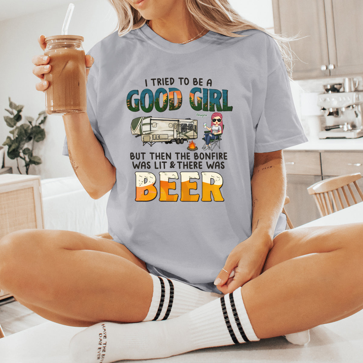 But Then There Was Beer - Personalized T-shirt - Gift For Bestie, Gift For Camping Lovers