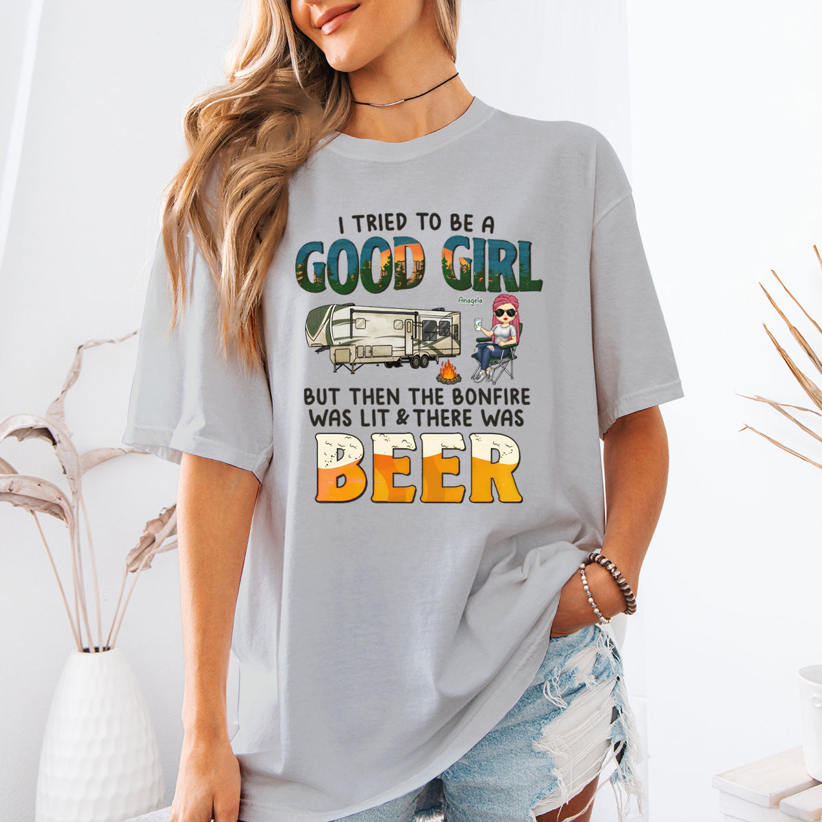 But Then There Was Beer - Personalized T-shirt - Gift For Bestie, Gift For Camping Lovers