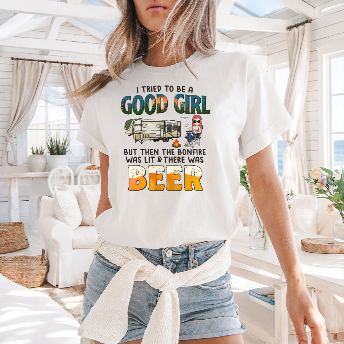But Then There Was Beer - Personalized T-shirt - Gift For Bestie, Gift For Camping Lovers