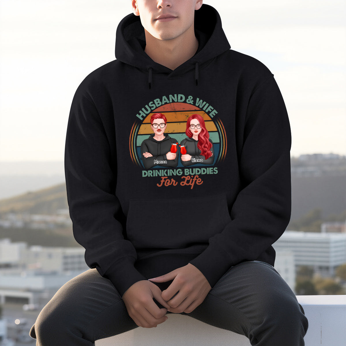 We Are Drinking Buddies For Life - Personalized Hoodie - Gift For Couples, Husband Wife