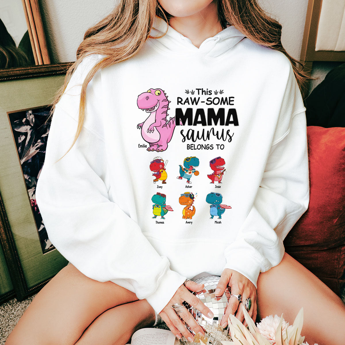 This Rawsome Nanasaurus Belongs To These Kids - Personalized Hoodie - Gift For Mom, Grandma, Kids