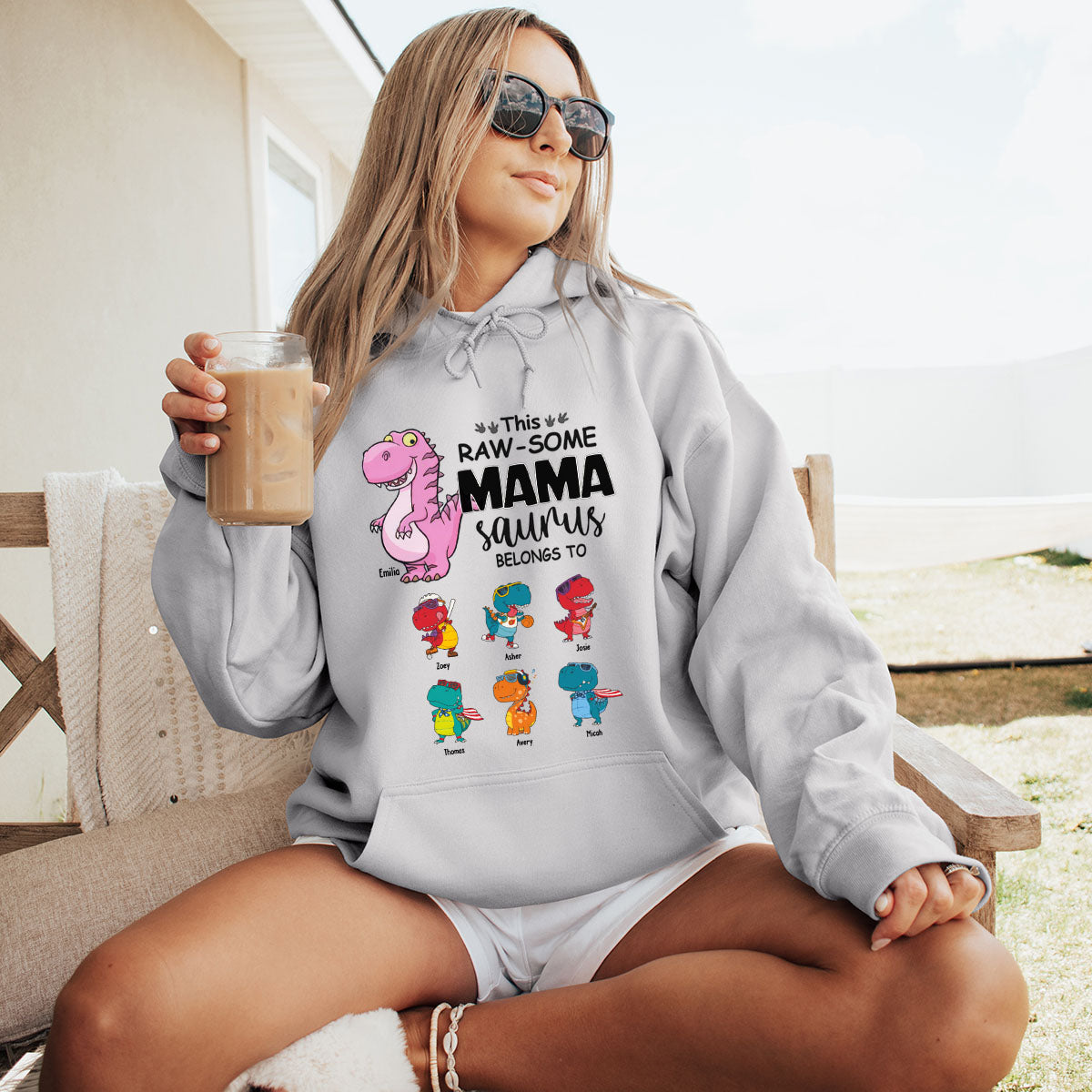 This Rawsome Nanasaurus Belongs To These Kids - Personalized Hoodie - Gift For Mom, Grandma, Kids