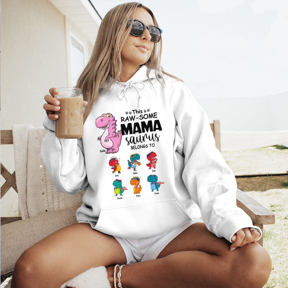 This Rawsome Nanasaurus Belongs To These Kids - Personalized Hoodie - Gift For Mom, Grandma, Kids