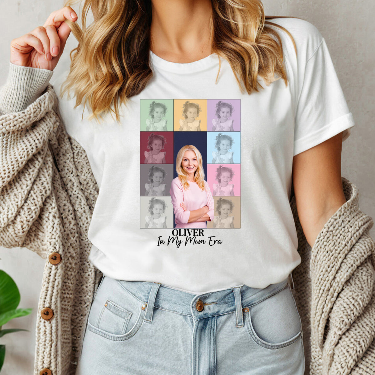Custom Photo In My Mom Era - Family Personalized Custom T-shirt - Gift For Mom, Grandma