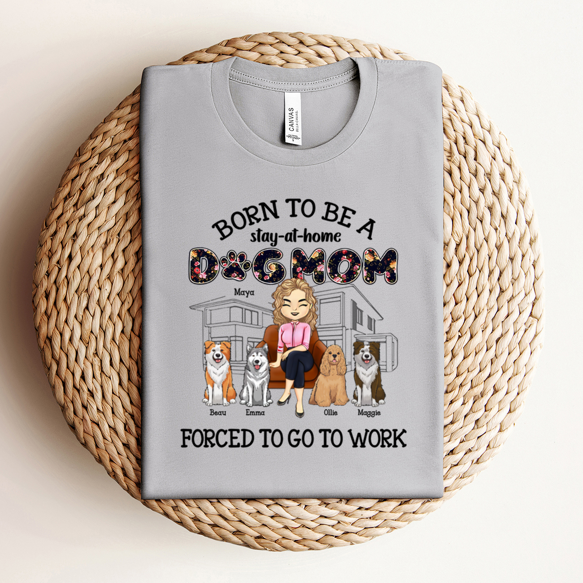 Born To Be A Stay-Personalized T-shirt-Gift For Dog Mom