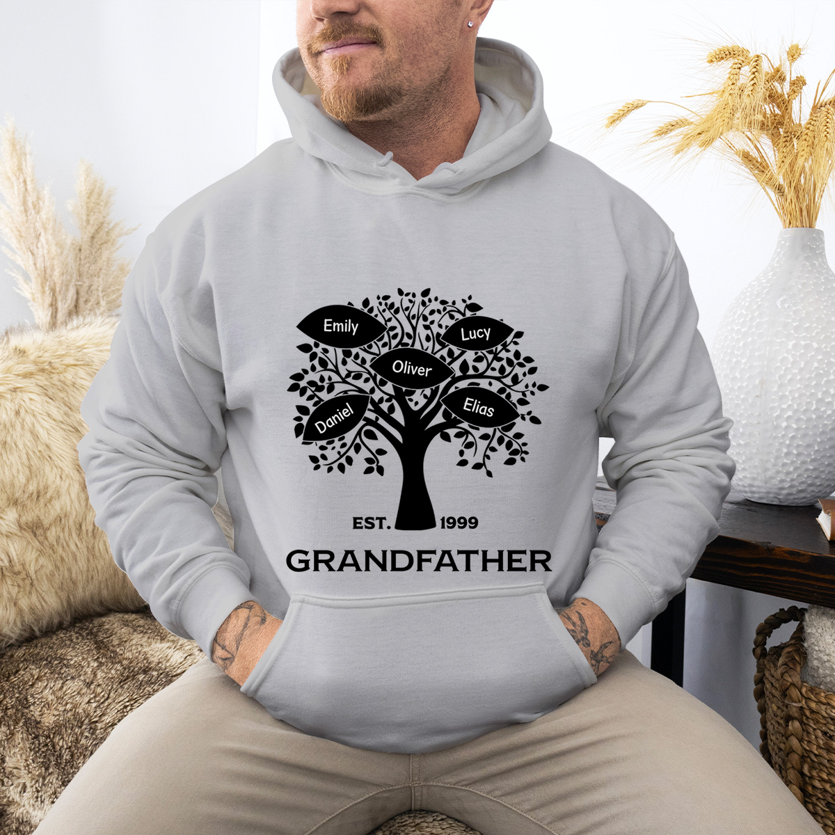 Best Grandpa Ever - Personalized Hoodie - Gift For Dad, Grandpa