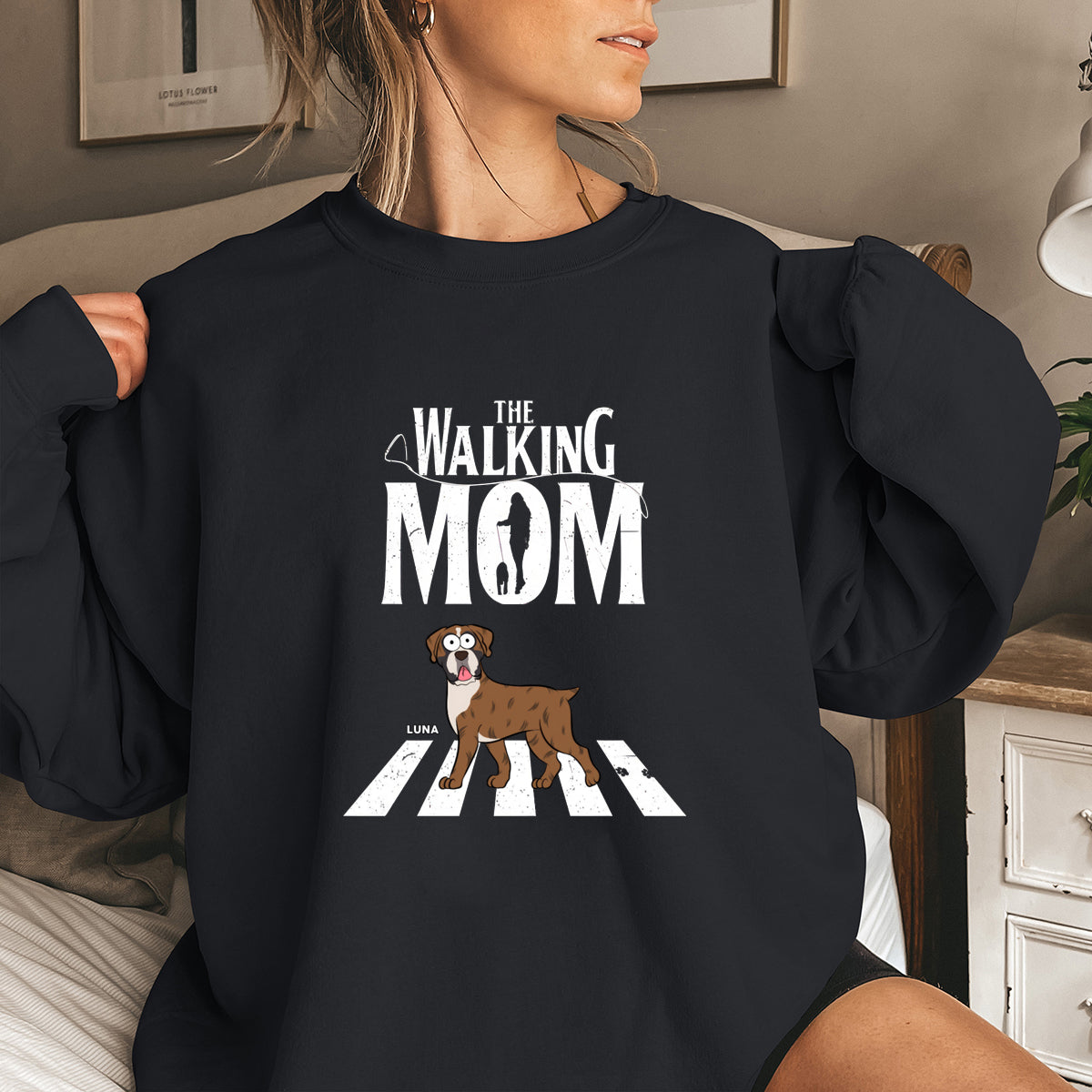 The Walking Dad - Dog Personalized Custom Sweatshirt - Gift For Pet Owners, Pet Lovers