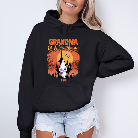 Grandma Of Little Monsters -  Family Personalized Custom Hoodie - Halloween Gift, Gift For Grandma, Grandpa