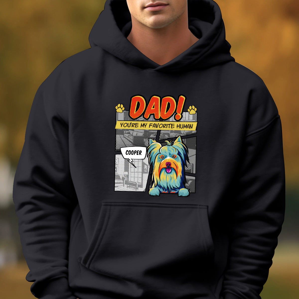 Dad Mom My Favorite Human Pop Art - Dog Personalized Custom  Hoodie - Gift For Pet Owners, Pet Lovers