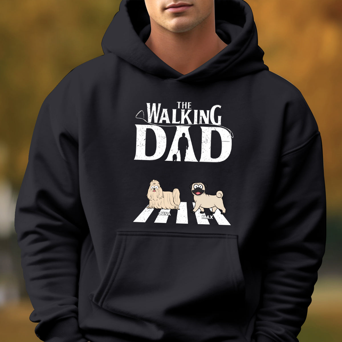 The Walking Dad - Dog Personalized Custom Hoodie - Gift For Pet Owners, Pet Lovers