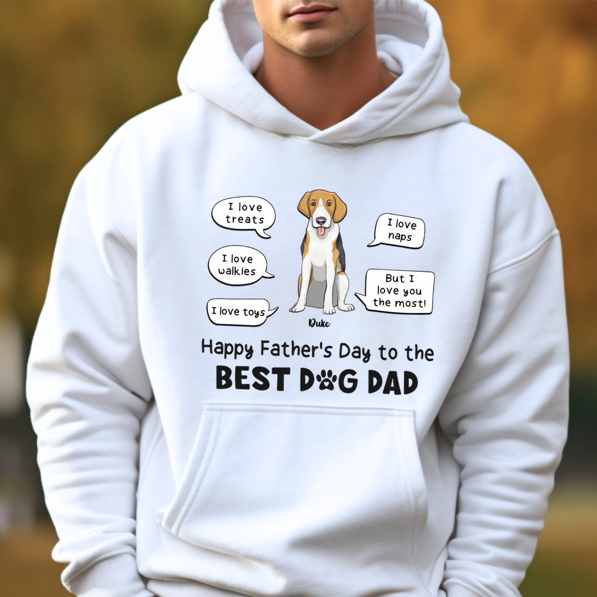 I Love You The Most Best Dog Mom Dog Dad - Personalized Hoodie - Gift For Mother's Day & Father's Day