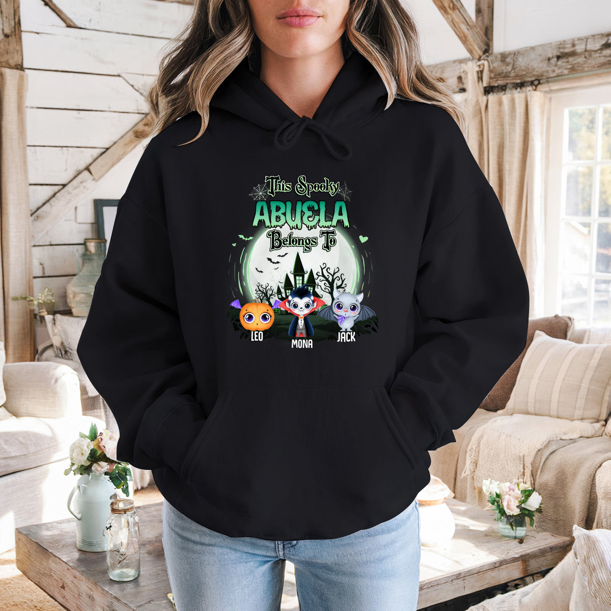 This Spooky Grandma Belongs To -  Family Personalized Custom T-shirt - Halloween Gift, Gift For Grandma