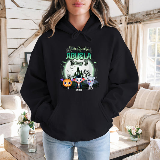 This Spooky Grandma Belongs To -  Family Personalized Custom Hoodie - Halloween Gift, Gift For Grandma