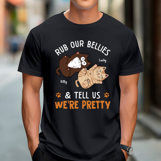 You Can Rub My Belly - Cat Personalized Custom T-shirt - Gift For Pet Owners, Pet Lovers
