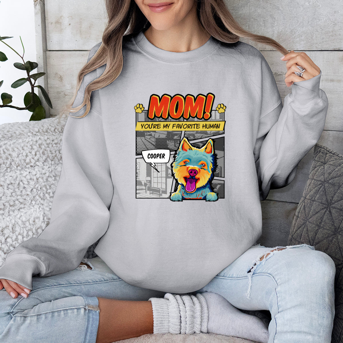 Dad Mom My Favorite Human Pop Art - Dog Personalized Custom  Hoodie - Gift For Pet Owners, Pet Lovers
