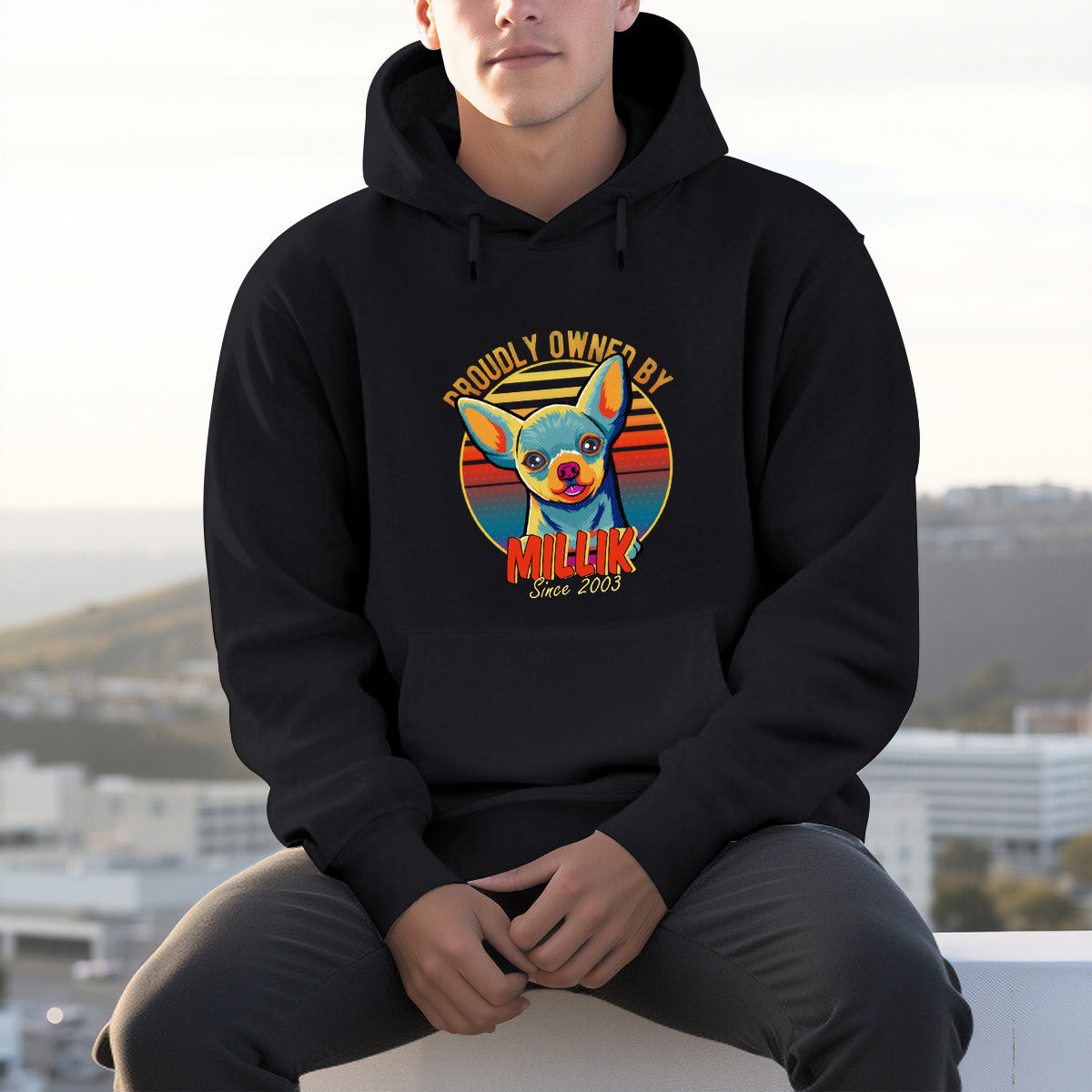 This Human Belongs To Dog Pop Art - Dog Personalized Custom  Hoodie - Gift For Pet Owners, Pet Lovers