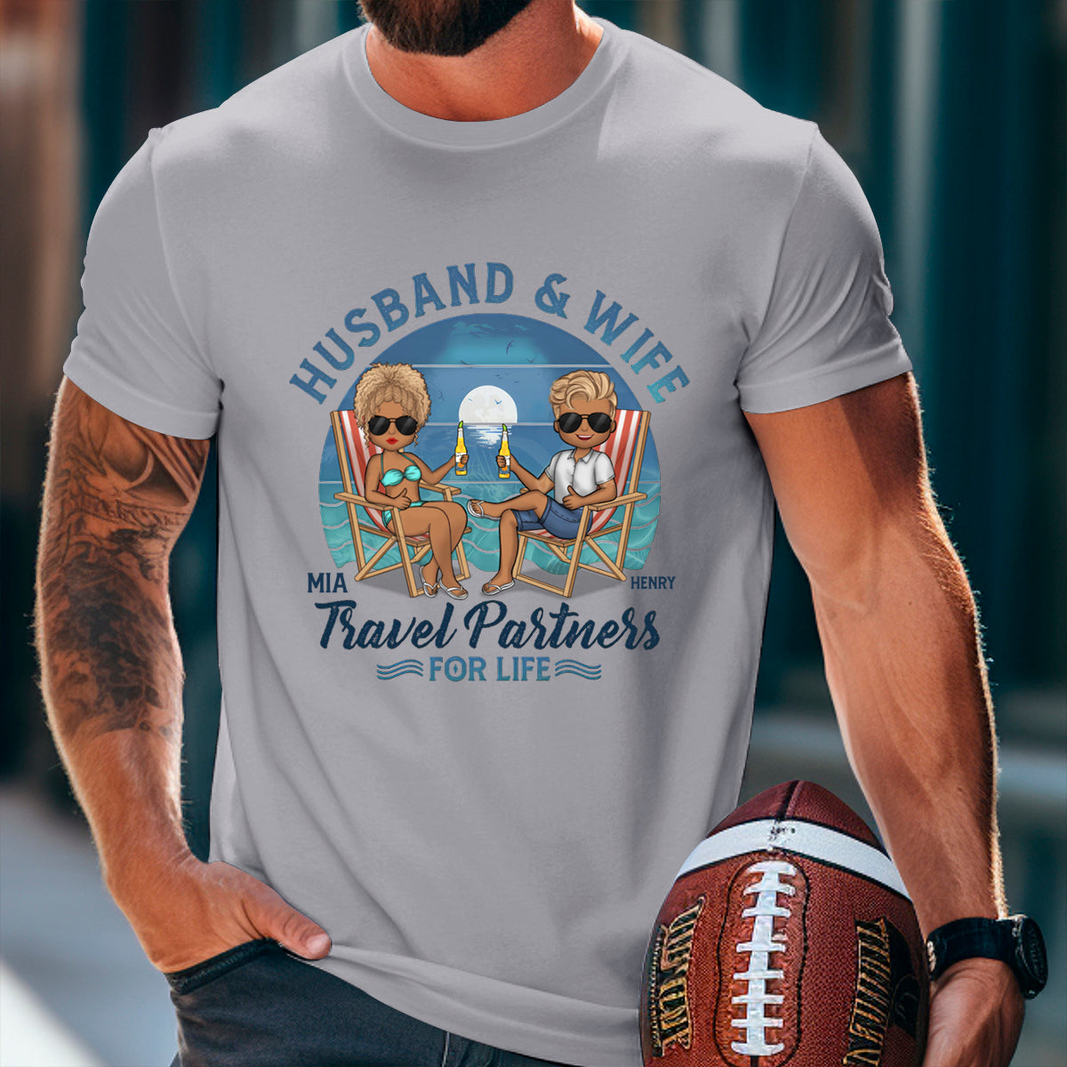 We're Travel Partners For Life - Couple Personalized Custom T-shirt - Gift For Husband Wife, Anniversary