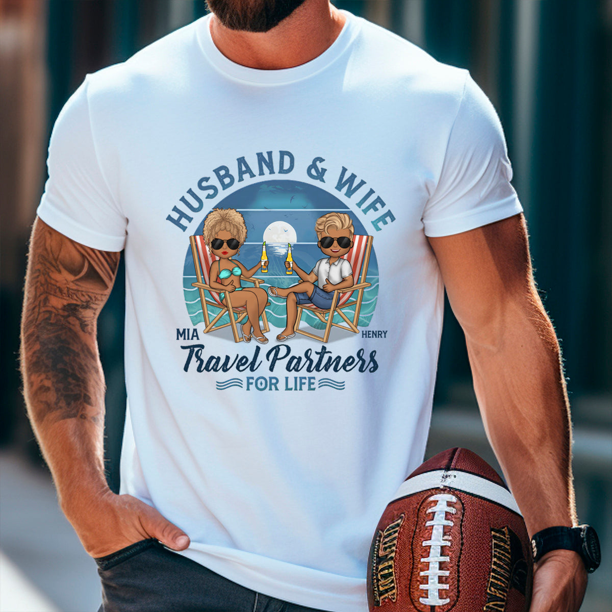 We're Travel Partners For Life - Couple Personalized Custom T-shirt - Gift For Husband Wife, Anniversary