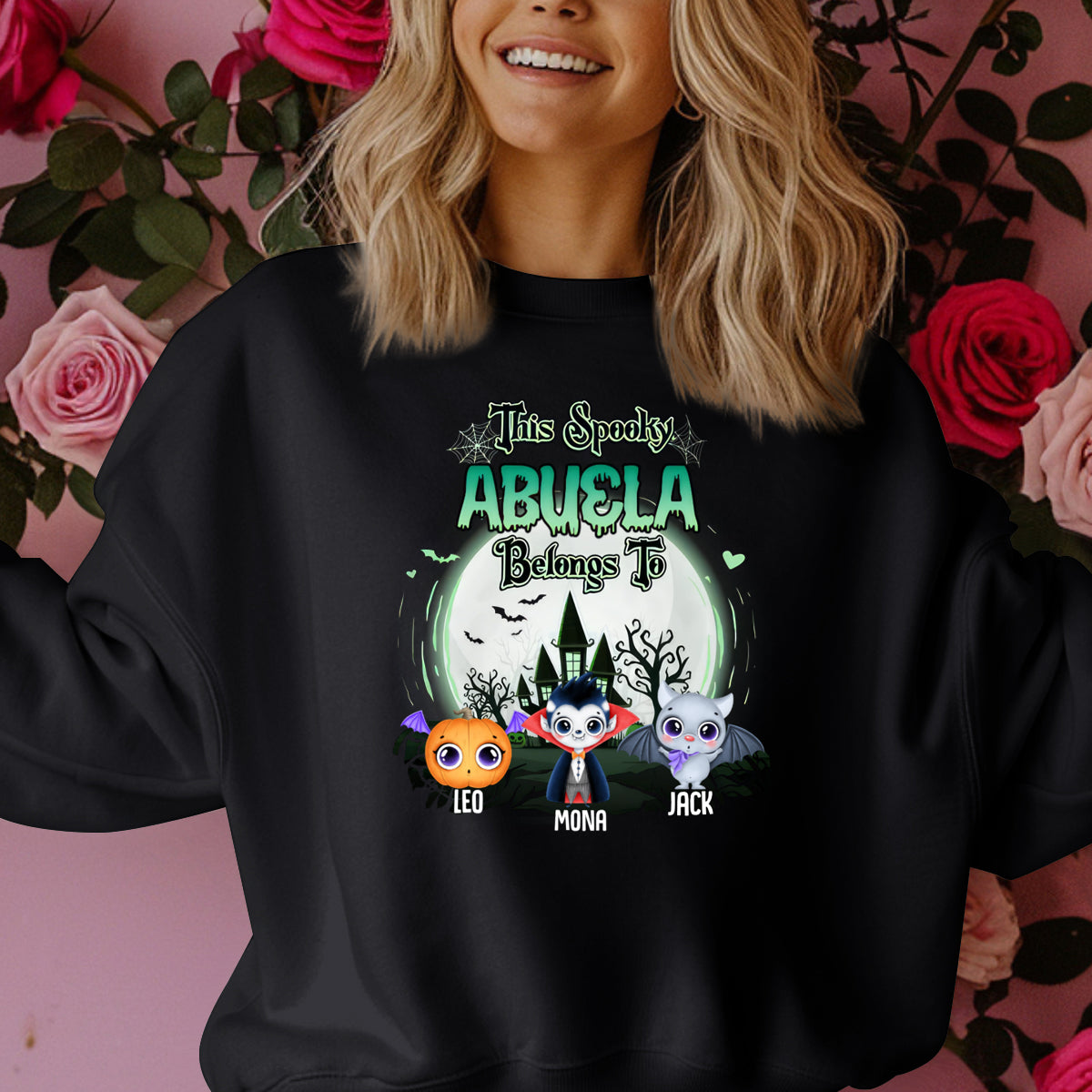 This Spooky Grandma Belongs To -  Family Personalized Custom T-shirt - Halloween Gift, Gift For Grandma