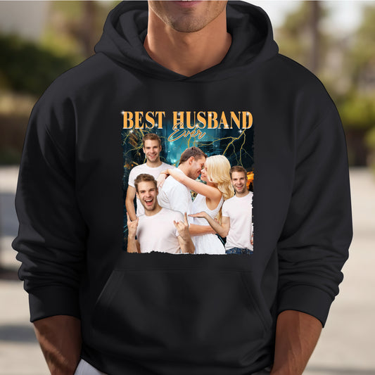 Custom Photo Best Husband Ever - Couple Personalized Custom Hoodie - Gift For Husband, Anniversary