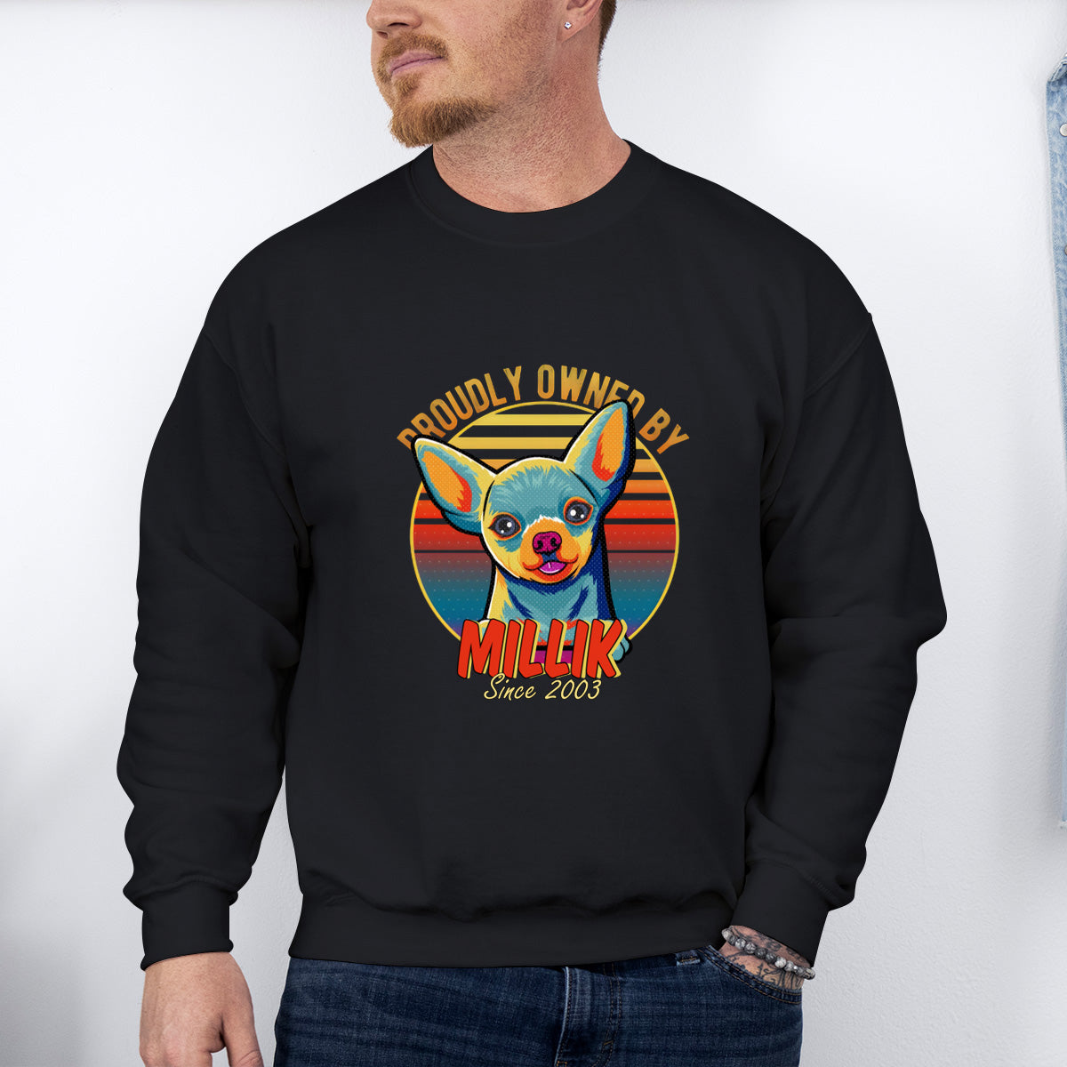 This Human Belongs To Dog Pop Art - Dog Personalized Custom  Hoodie - Gift For Pet Owners, Pet Lovers