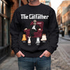 The Cats Father Cat Dad In Suit - Personalized Sweatshirt - Gift for Cat Dad