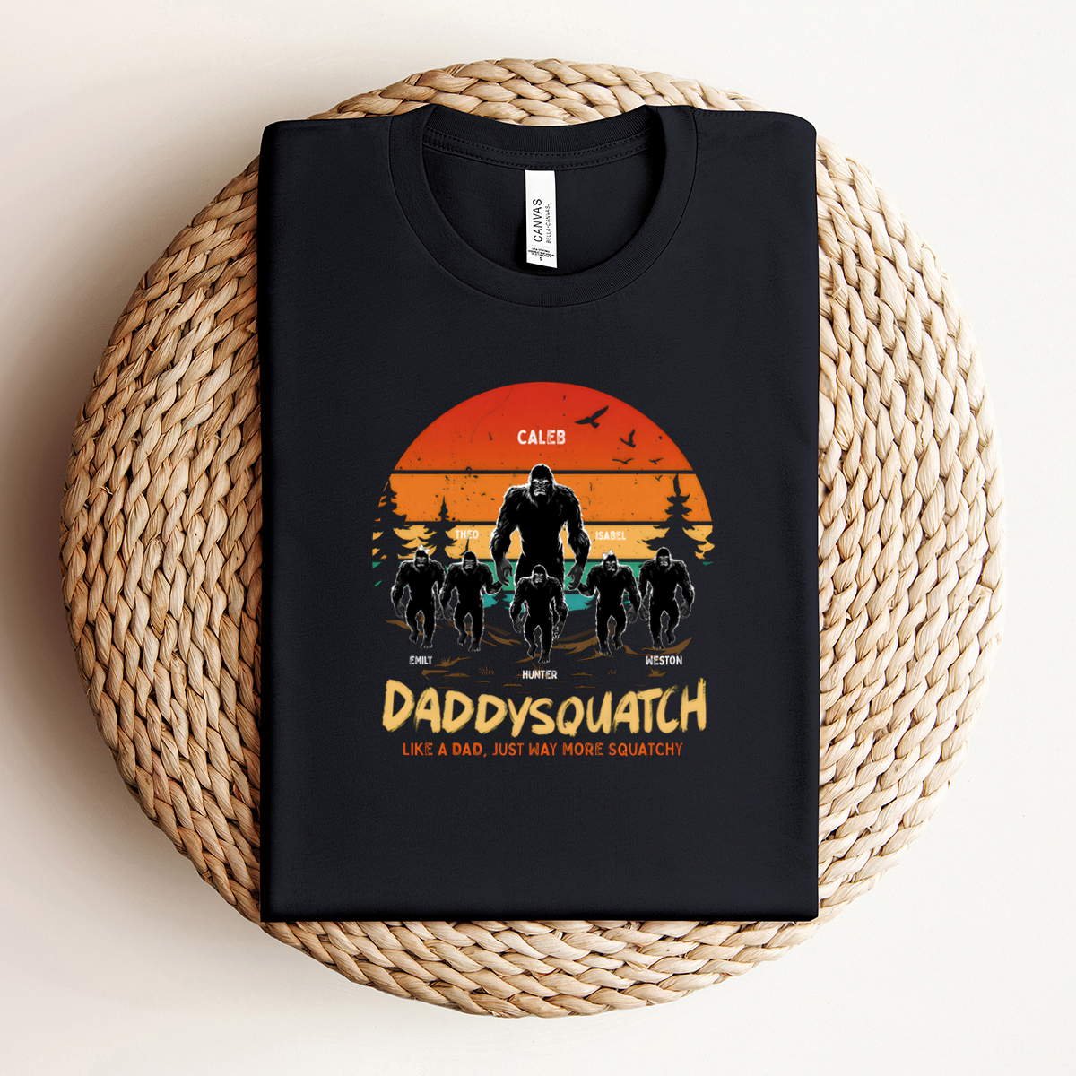 Like A Dad Grandpa Just More Squatchy - Family Personalized Custom T-shirt - Father's Day, Birthday Gift For Dad, Grandpa