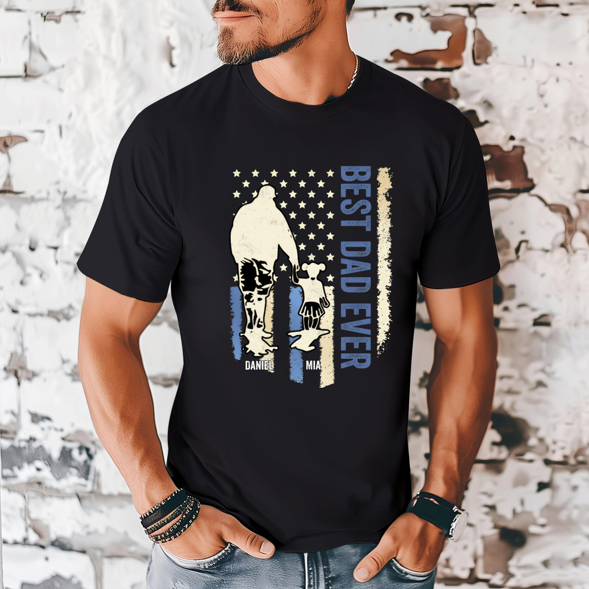 We Have The Best Daddy Ever - Family Personalized Custom  Back Printed T-shirt - Father's Day, Birthday Gift For Dad, Grandpa
