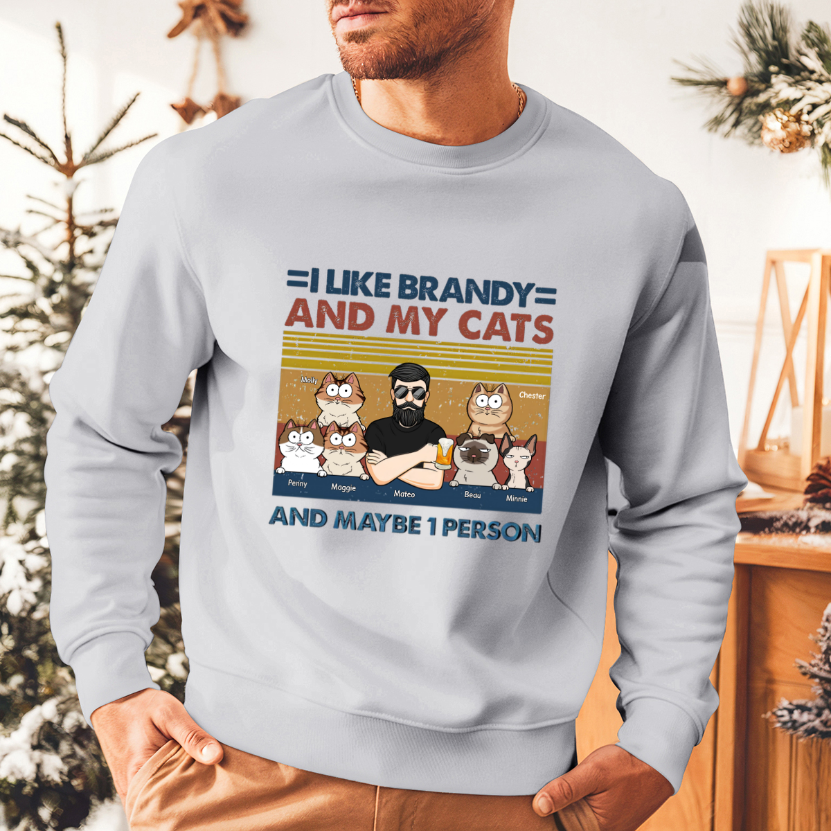 I Like Beer & My Cats - Cat Personalized Custom Unisex Sweatshirt - Gift For Pet Owners, Pet Lovers