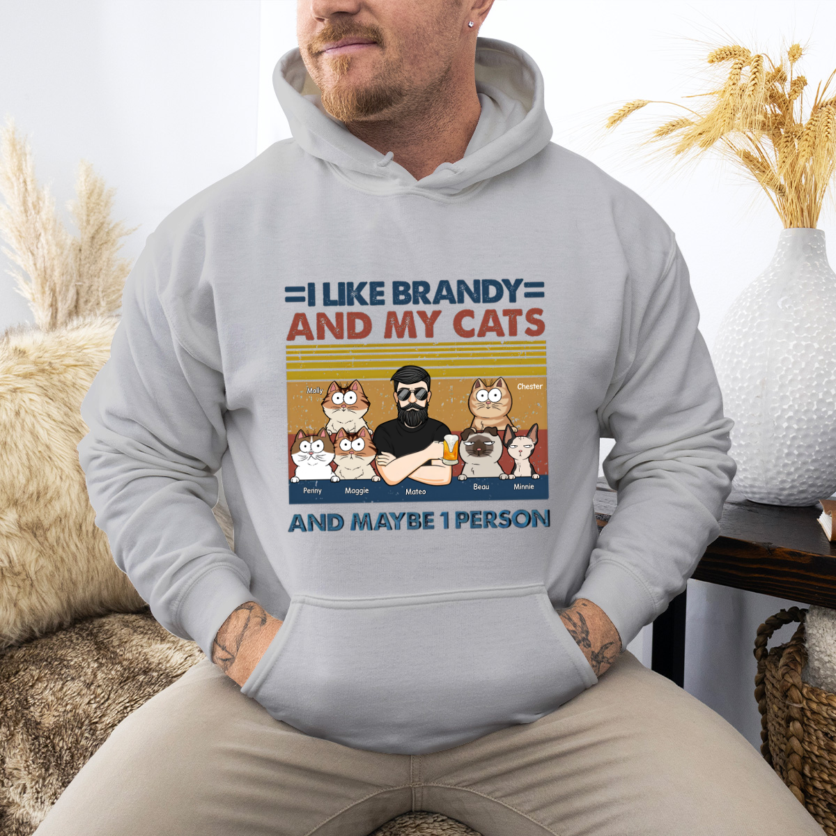 I Like Beer & My Cats - Cat Personalized Custom Unisex Sweatshirt - Gift For Pet Owners, Pet Lovers