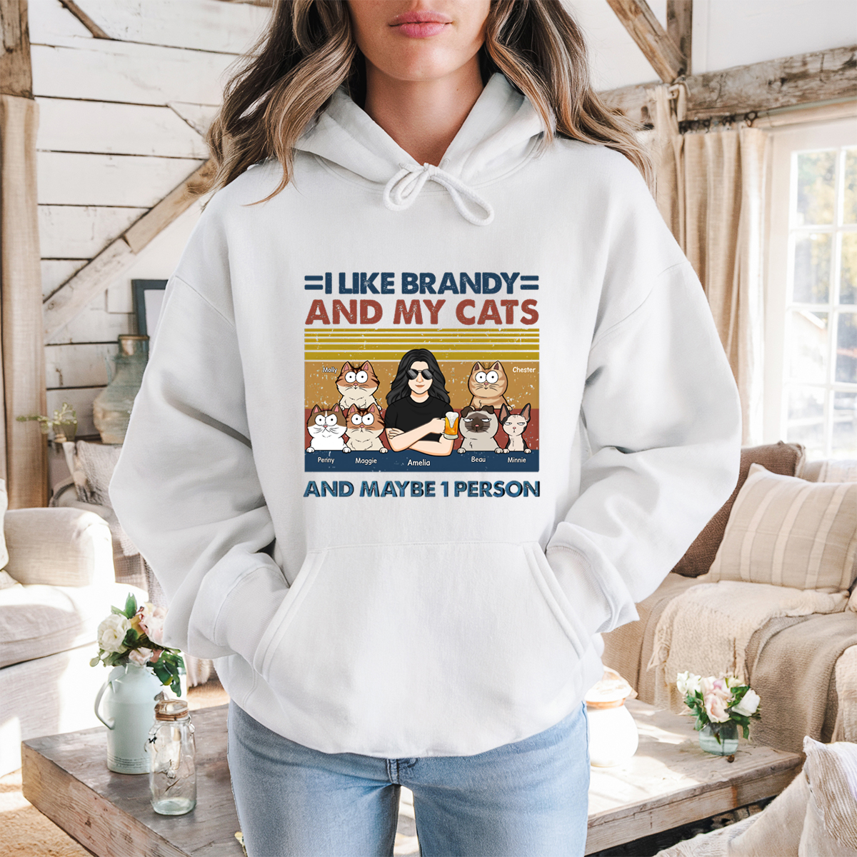 I Like Beer & My Cats - Cat Personalized Custom Unisex Sweatshirt - Gift For Pet Owners, Pet Lovers