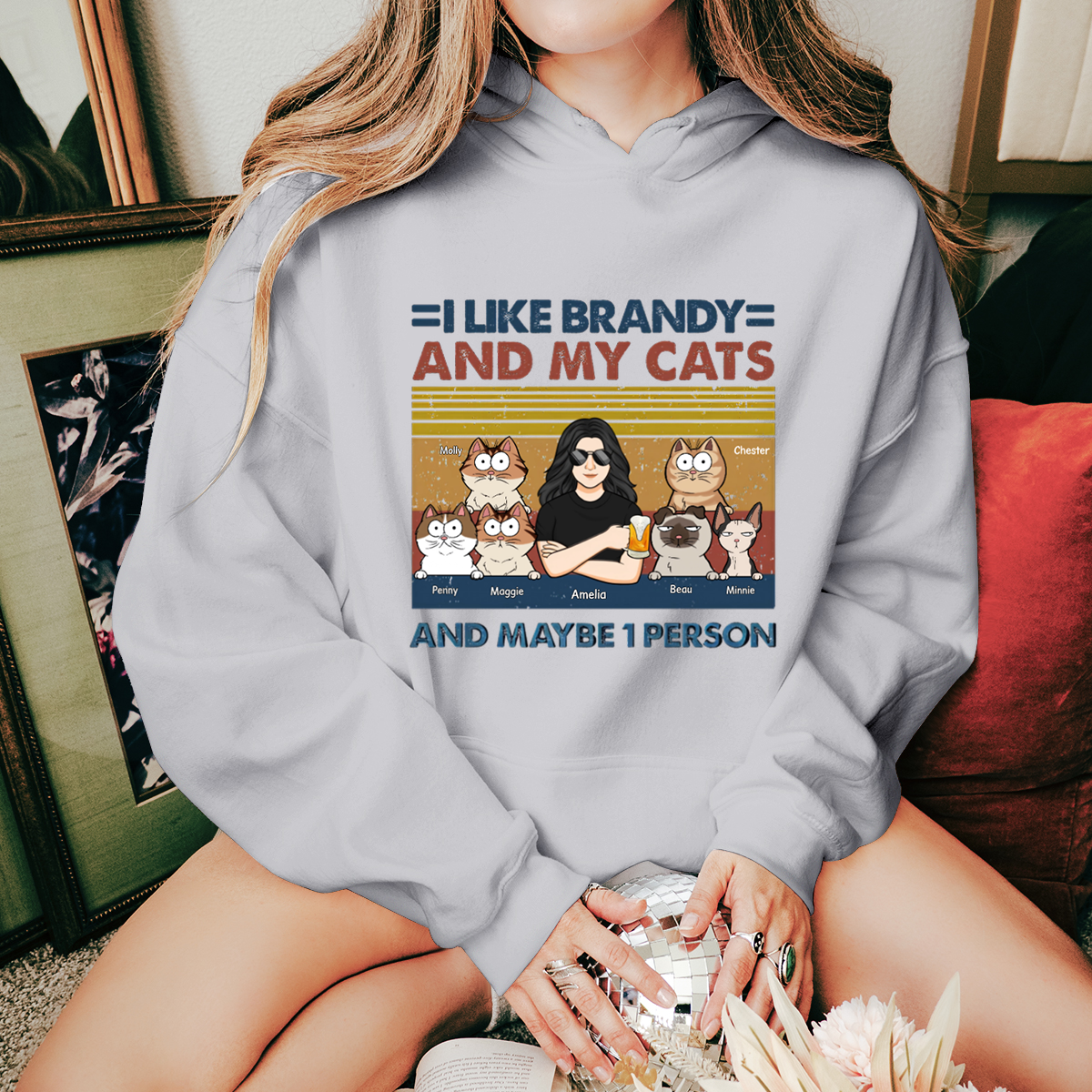 I Like Beer & My Cats - Cat Personalized Custom Unisex Sweatshirt - Gift For Pet Owners, Pet Lovers
