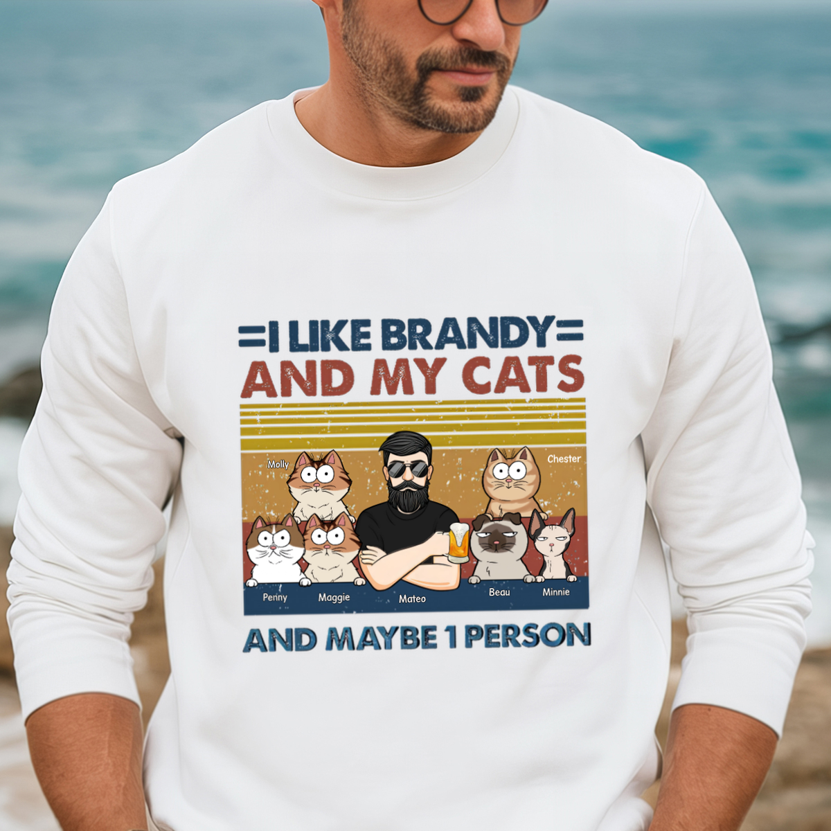 I Like Beer & My Cats - Cat Personalized Custom Unisex Sweatshirt - Gift For Pet Owners, Pet Lovers