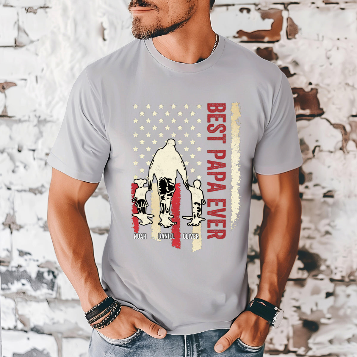 We Have The Best Daddy Ever - Family Personalized Custom  Back Printed T-shirt - Father's Day, Birthday Gift For Dad, Grandpa
