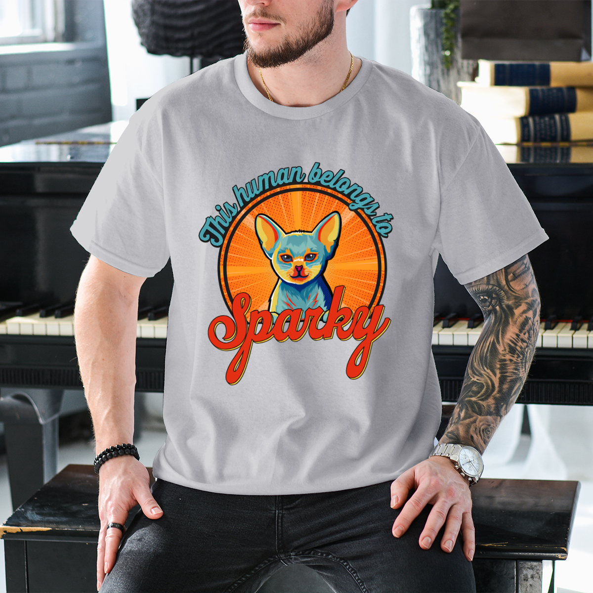 Custom Photo This Human Belongs To - Dog & Cat Personalized Custom Unisex Hoodie - Gift For Pet Owners, Pet Lovers