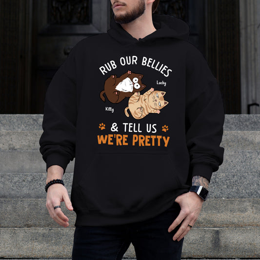 You Can Rub My Belly - Cat Personalized Custom Hoodie - Gift For Pet Owners, Pet Lovers