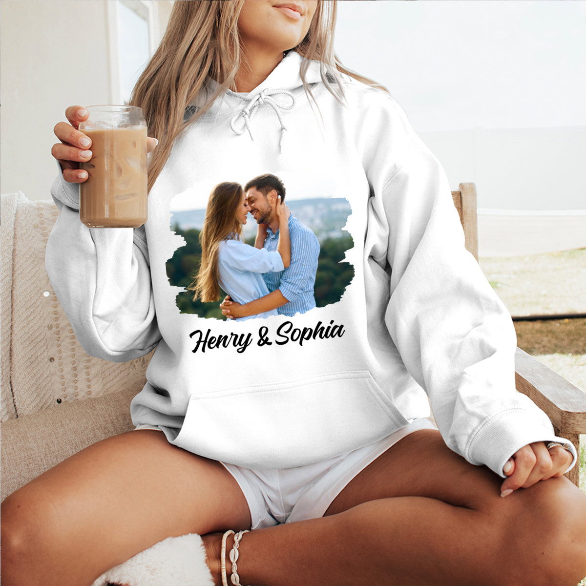 Custom Photo The Beginning Of Forever - Couple Personalized Custom Hoodie - Gift For Husband Wife, Anniversary