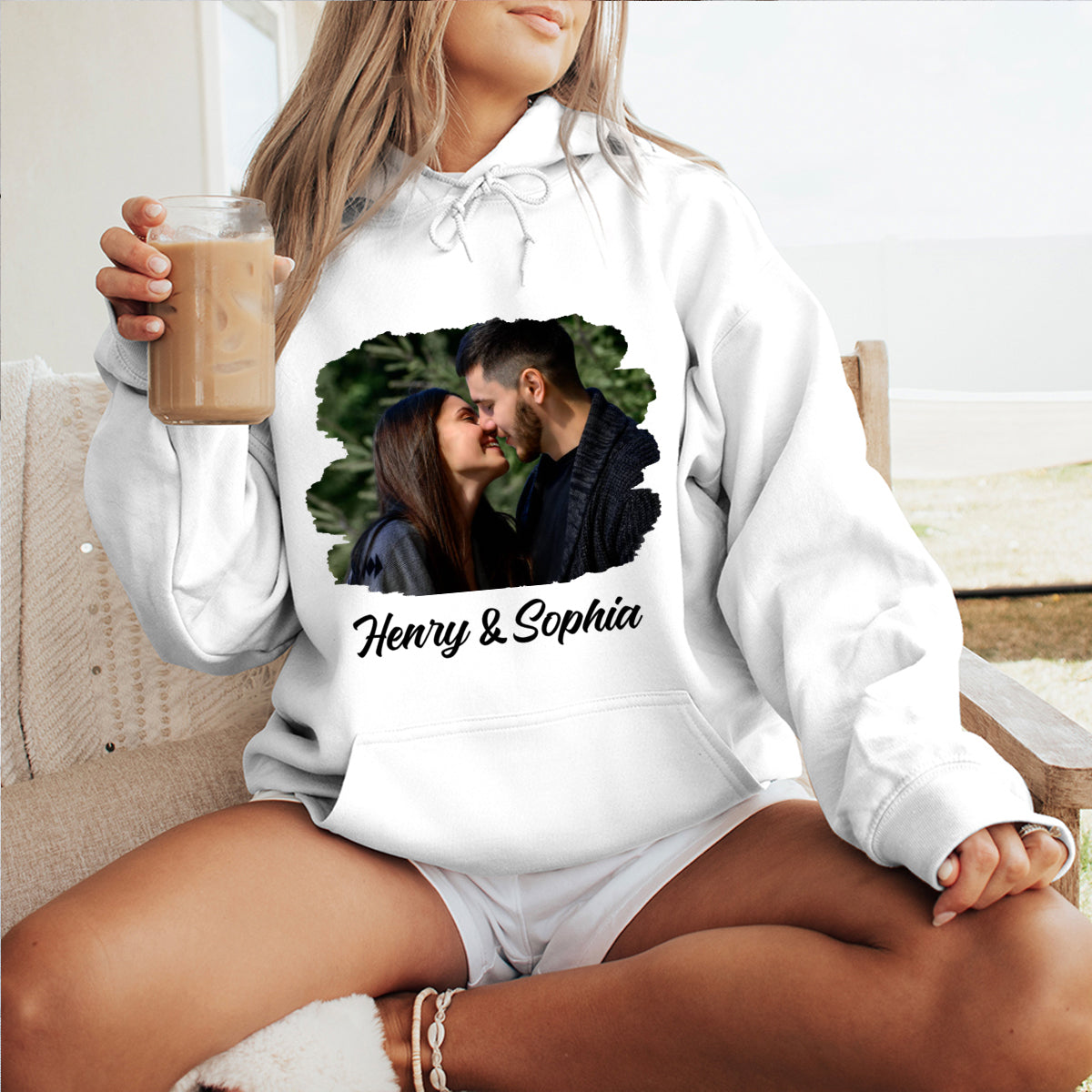 Custom Photo The Beginning Of Forever - Couple Personalized Custom Hoodie - Gift For Husband Wife, Anniversary