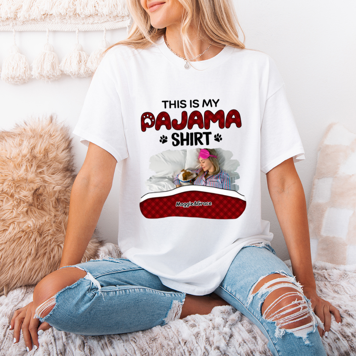 Custom Photo Look, This's My Pyjama Shirt - Dog & Cat Personalized Custom Unisex Hoodie - Gift For Pet Lovers, Pet Owners